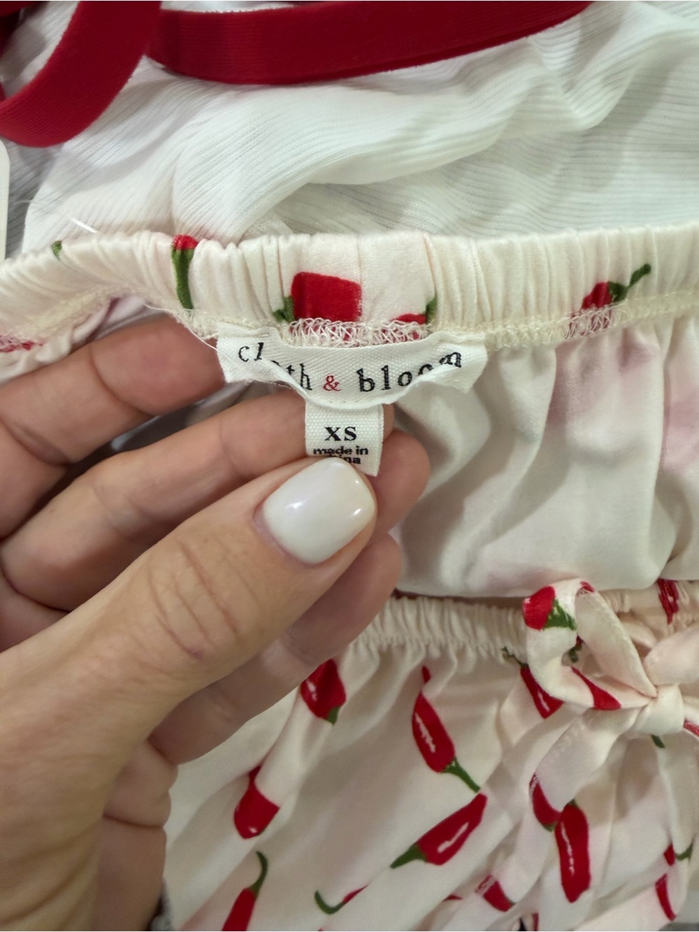 Women's White Cherry-Print Sleep Shorts - XS